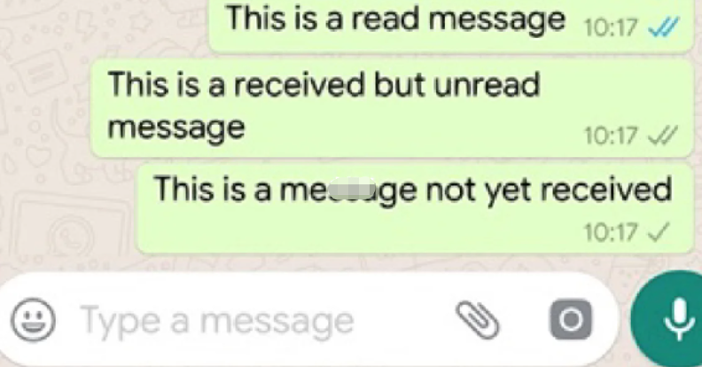 whatsapp两个灰色勾是什么意思