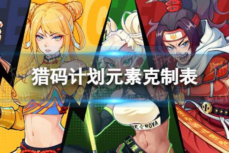 《猎码计划》元素克制表 元素克制关系详解