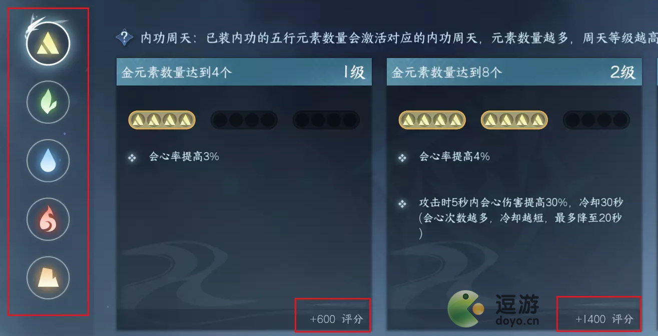 逆水寒手游全职业元素周天怎么搭配