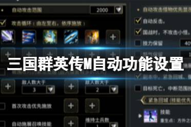 《三国群英传M》自动功能怎么设置 设置自动功能方法一览