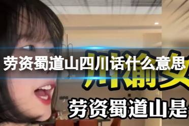 劳资蜀道山四川话什么意思 劳资蜀道山四川话方言解释