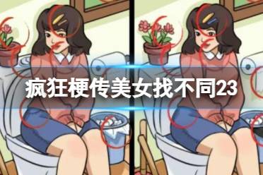 《疯狂梗传》美女找不同23 本关的不同位置怎么通关