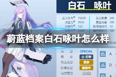 《蔚蓝档案》白石咏叶怎么样 白石咏叶图鉴分享