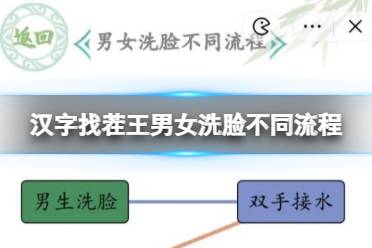 《汉字找茬王》男女洗脸不同流程 洗脸不同流程通关心得