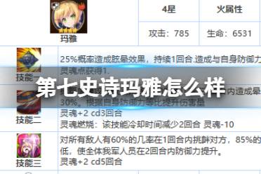 《第七史诗》玛雅怎么样 四星英雄玛雅一览