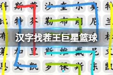《汉字找茬王》巨星篮球 找出所有球星通关心得