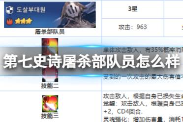 《第七史诗》屠杀部队员怎么样 三星英雄屠杀部队员一览