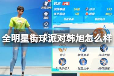 《全明星街球派对》韩旭怎么样 韩旭一览