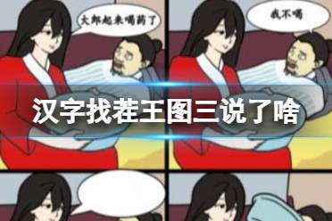 《汉字找茬王》图三说了啥 图三说了啥成功喂药攻略