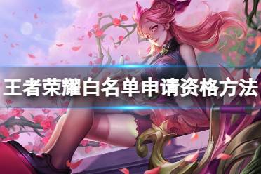 王者荣耀白名单申请资格方法讲解