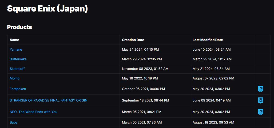 EpicDB网站泄露《最终幻想9重制版》等未公布游戏曝光分享