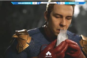 《真人快打1》选手SONICFOX比赛结束后模仿祖国人喝奶 最变态的一集！