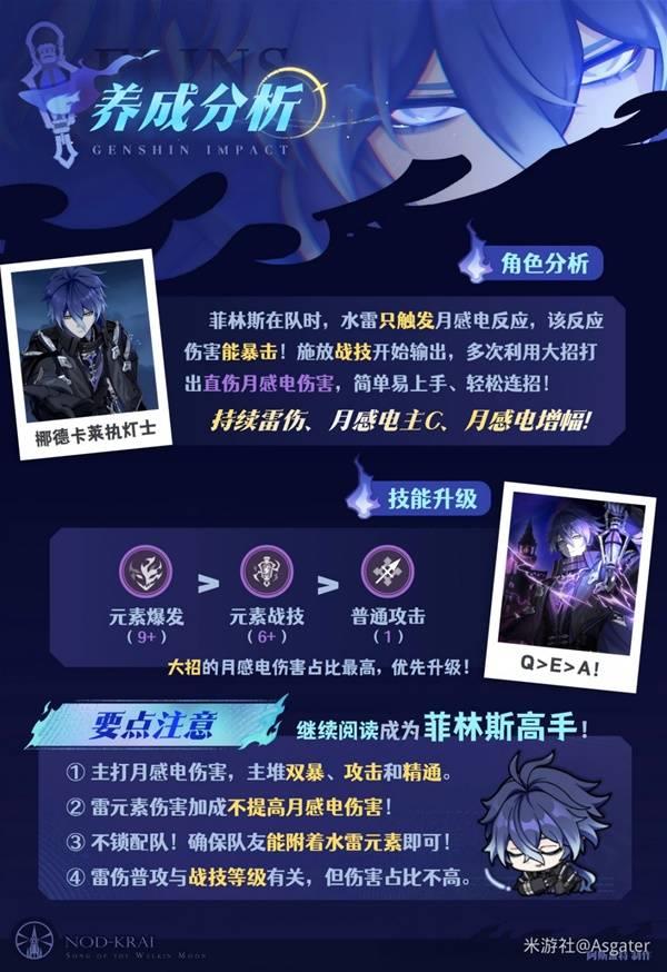 原神菲林斯养成指南，武器圣遗物与配队推荐