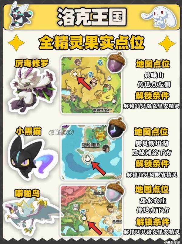 洛克王国精灵果实哪里找，精灵果实全位置