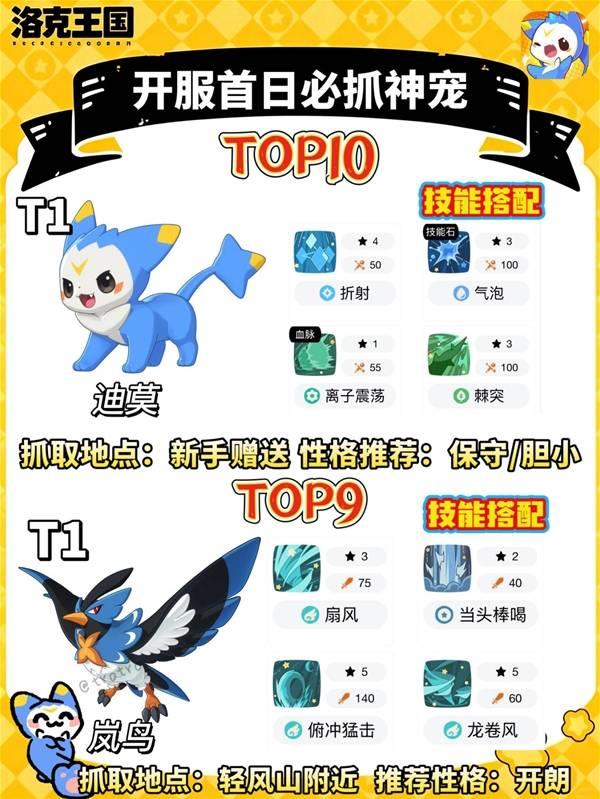 洛克王国世界必备神宠，首日配招推荐指南