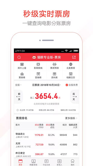 猫眼专业版app截图3